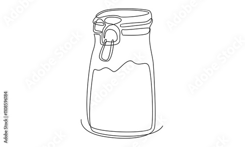 continuous line of jar illustration