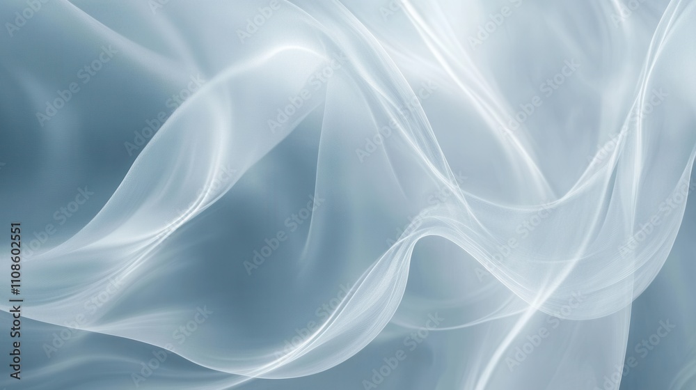 Fototapeta premium Abstract Blue and White Fabric Drape Elegant, Flowing Textile Texture Background for Design