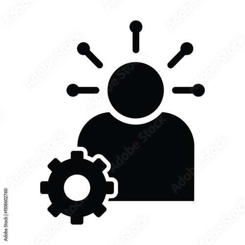 skill building icon vector on white background