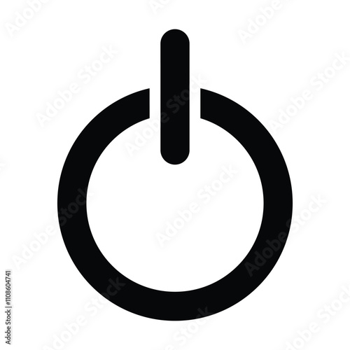 Power Switch Icon. Electric power icon vector on white background