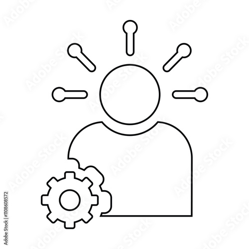 skill building icon vector on white background