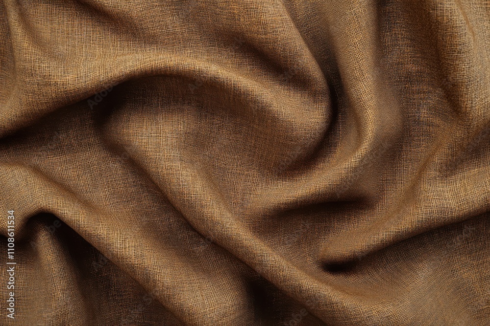 Fototapeta premium Textured fabric close-up textile studio photography warm tones macro view material study