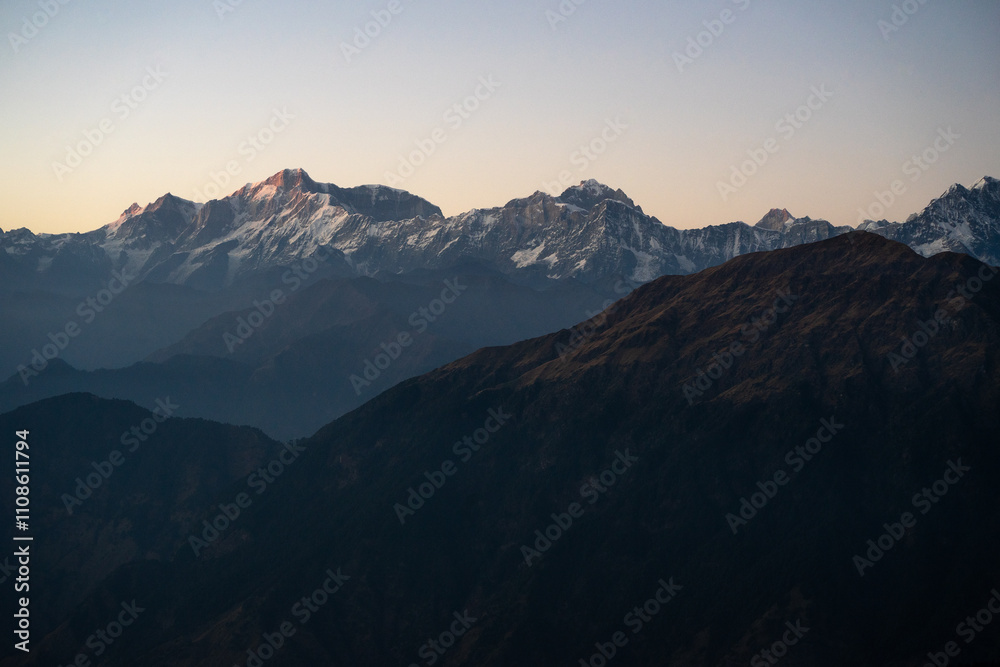 Himalayan Range Mountain View from Tungnath Temple Himalayan Range Mountain View from Tungnath Temple
