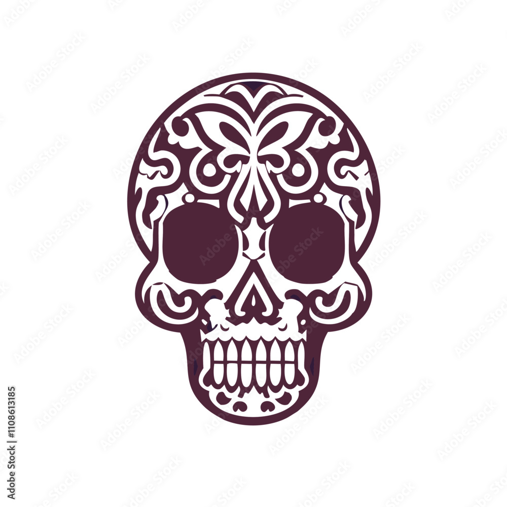 Obraz premium skull logo for your brand. skull illustration with stunning detail. vector skull clip art easy to use. black and white skull logo.