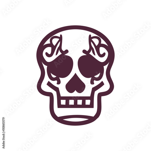 skull logo for your brand. skull illustration with stunning detail. vector skull clip art easy to use. black and white skull logo.