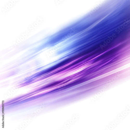 Blue and Purple Light Leak Blur Illustration isolated on white & transparent a background.