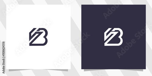 letter sb bs logo design vector