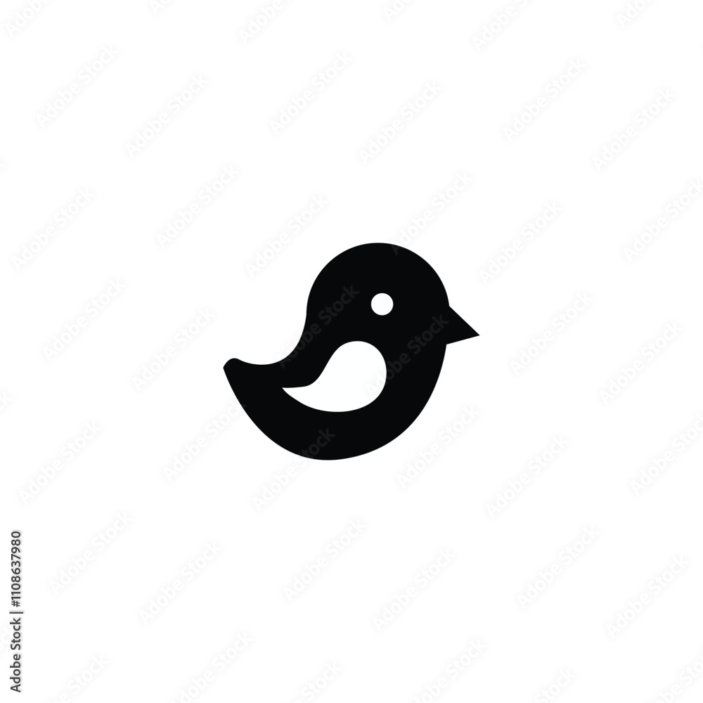 Fototapeta premium Bird Vector Icon on white background.