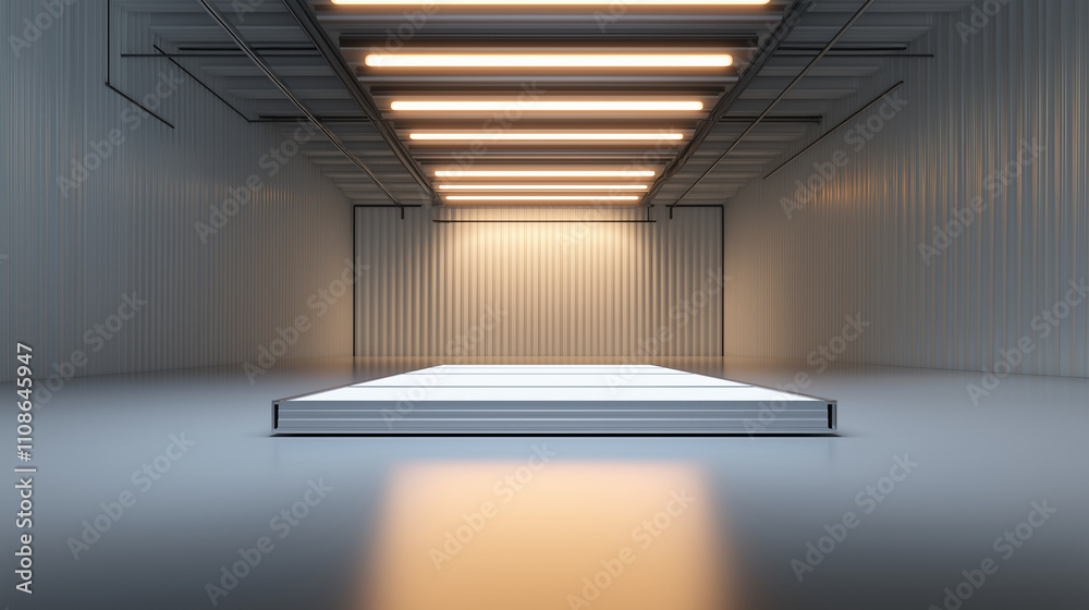Fototapeta premium Low-Profile Industrial Rectangular Light