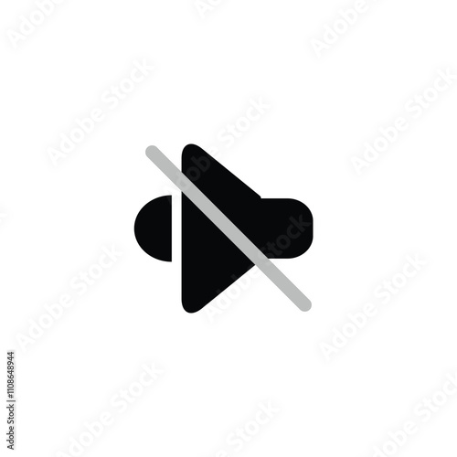 Mute Icon, Sound volume icon on white background. Sound icon, volume symbol, speaker sign,