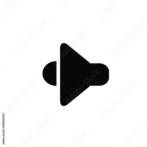 Sound Speaker Vector Icon. Speaker icon. Megaphone loudspeaker with white background.