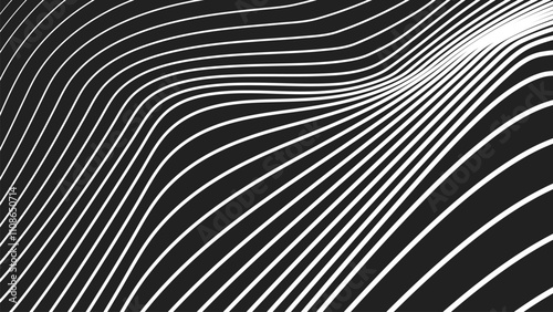 Wallpaper Mural Black and white line wave abstract pattern background for backdrop or fabric style Torontodigital.ca