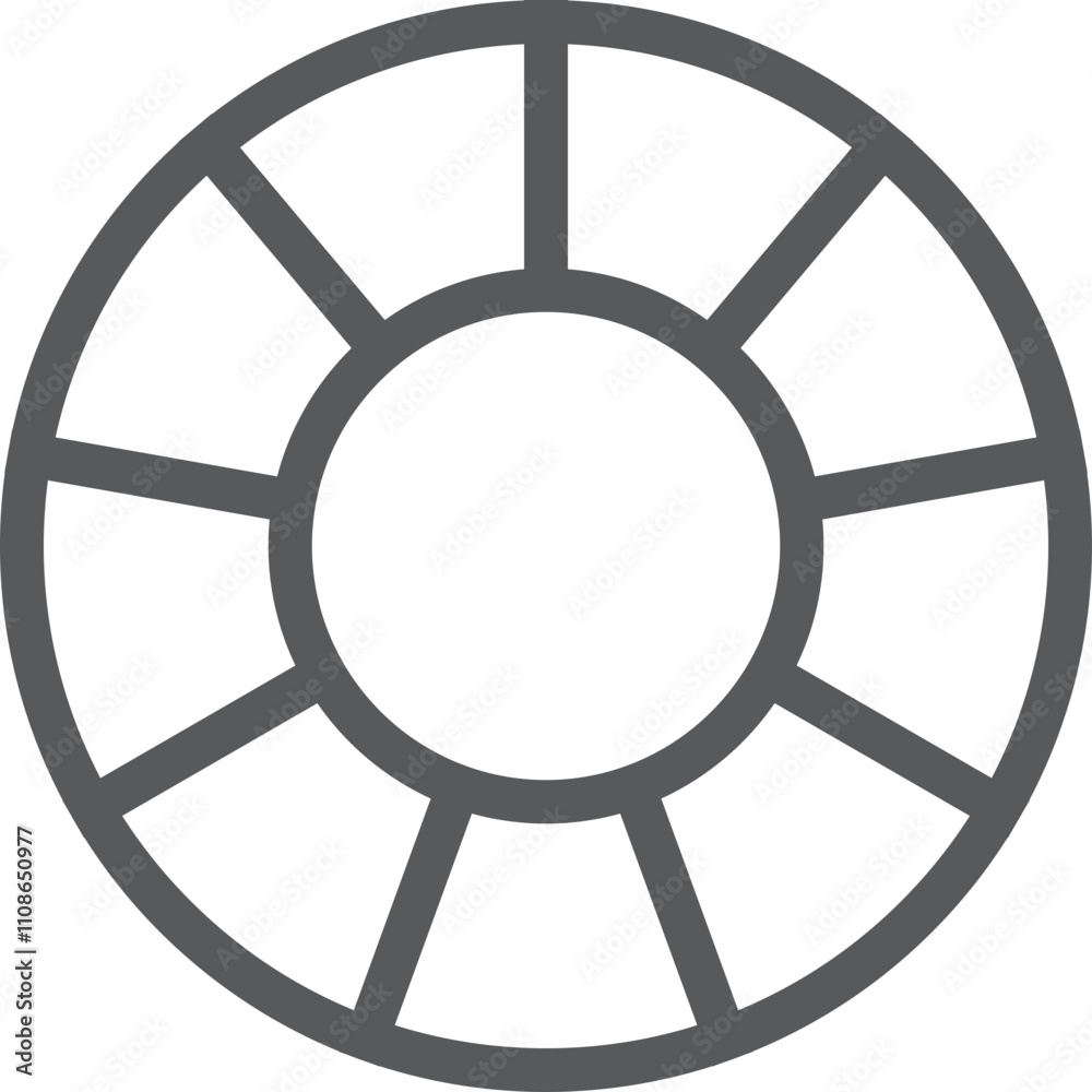 Obraz premium Outline circle chart
