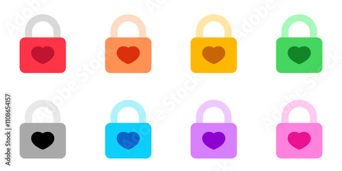 Editable heart lock, love lock vector icon. Wedding, valentine, love, celebration. Part of a big icon set family. Perfect for web and app interfaces, presentations, infographics, etc