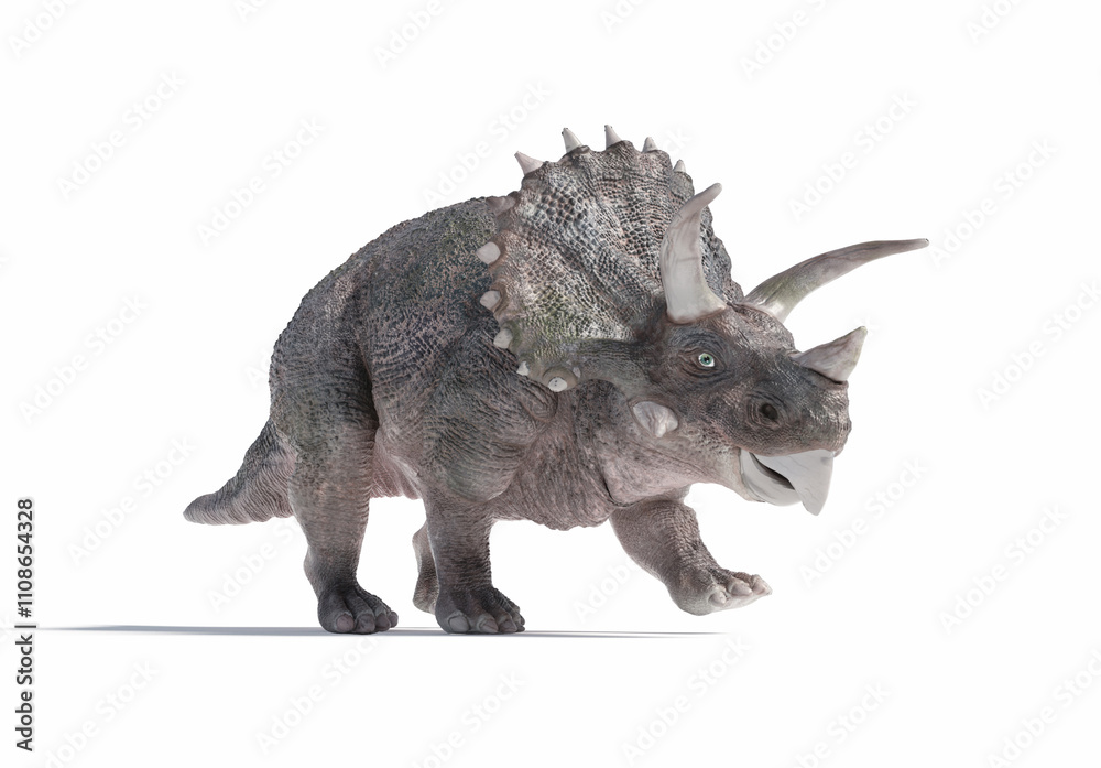 Illustration of a triceratops dinosaur