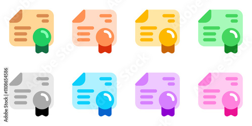 Editable diploma, certificate, acknowledgment vector icon. Education, business, profession. Part of a big icon set family. Perfect for web and app interfaces, presentations, infographics, etc