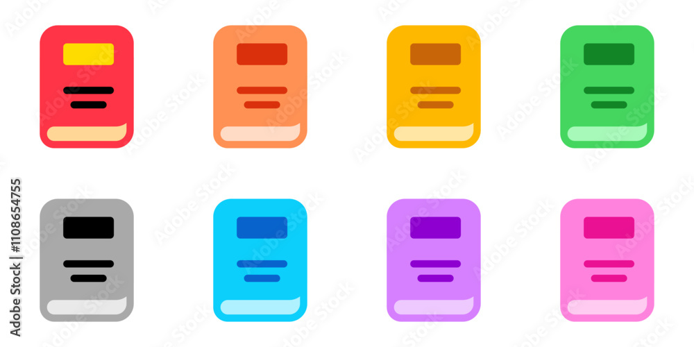 Editable book, notebook, texbook vector icon. Education, literature, stationery. Part of a big icon set family. Perfect for web and app interfaces, presentations, infographics, etc Editable book, notebook, texbook vector icon. Education, literature, stationery. Part of a big icon set family. Perfect for web and app interfaces, presentations, infographics, etc