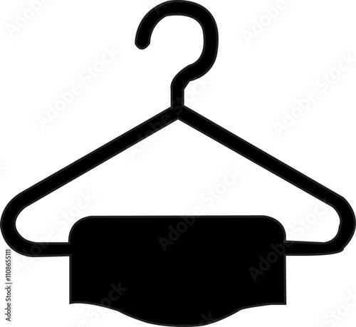 hanger line icon, hung, cloth, house