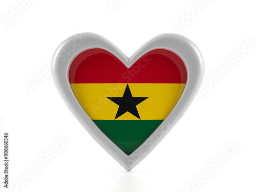 Free Download Heart shaped Ghana flag - GFXLoad