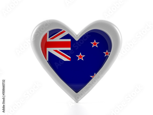 Heart shaped New Zealand flag Free Download Heart shaped New Zealand flag - GFXLoad