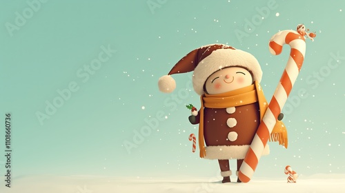 Festive Candy Cane Characters Holiday Cheer