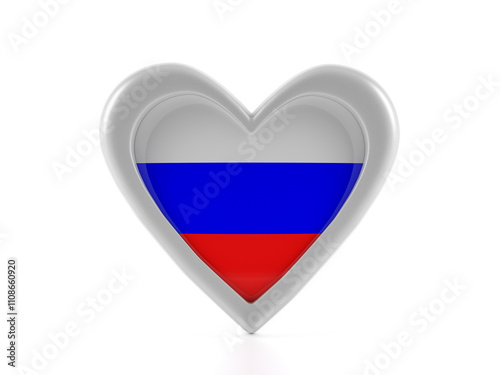 Heart shaped Russia flag Free Download Heart shaped Russia flag - GFXLoad
