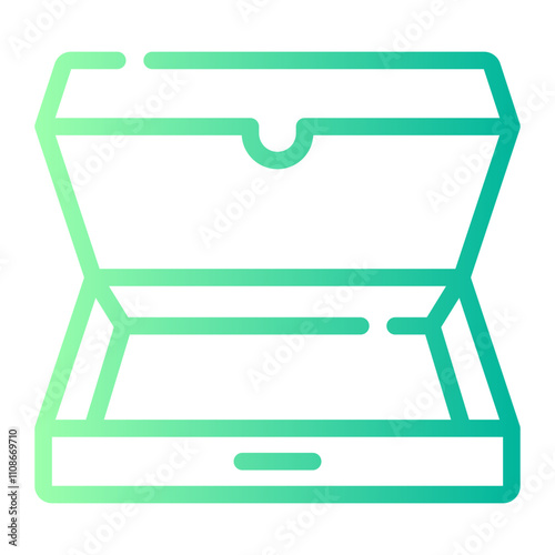 pizza box Line Gradient Icon