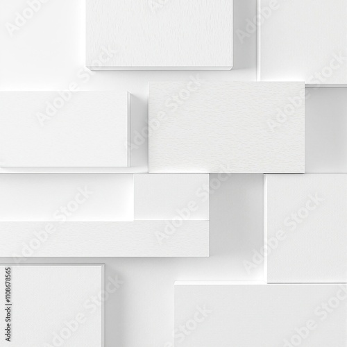 Wallpaper Mural Abstract composition of bleached white wood panels, abstract, bleached, modern Torontodigital.ca