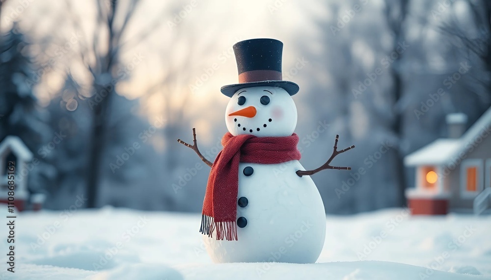 Obraz premium snowman in the snow