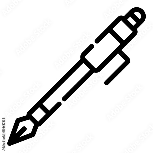 fountain pen Line Icon