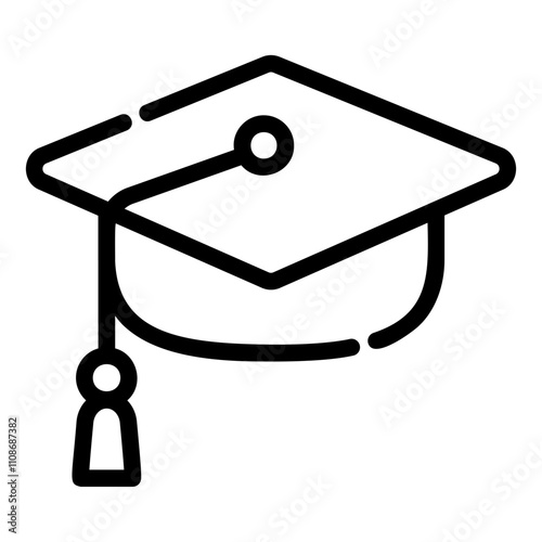 mortarboard Line Icon