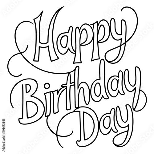 happy birthday day illustrations vector art isolated