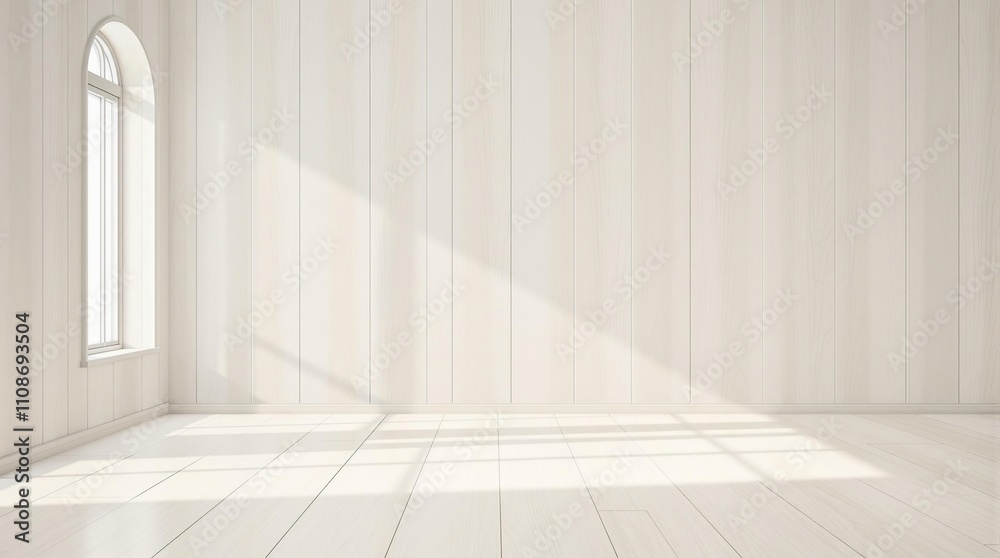 Fototapeta premium Bleached birch wood paneling with pale white finish, texture, rustic, surface, wall