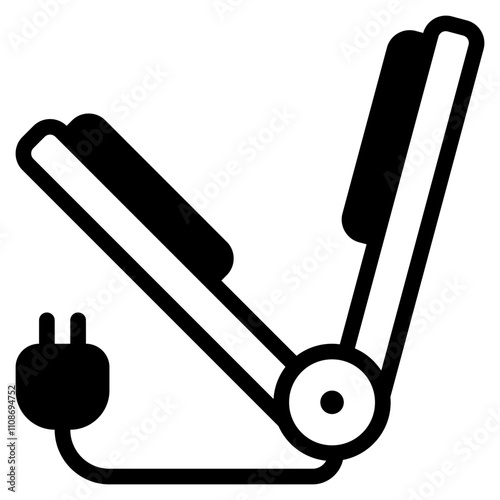 hair straightener icon with mixed style. Suitable for website design, logo, app, UI and etc. Based on the size of the icon in general, so it can be reduced.