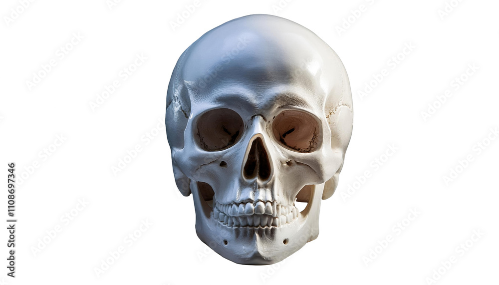 Obraz premium Human Skull Anatomy Model Medical Study Forensic Science Halloween