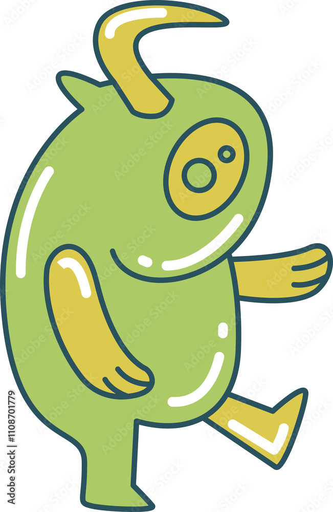 Fototapeta premium Funny Monster Character Illustration