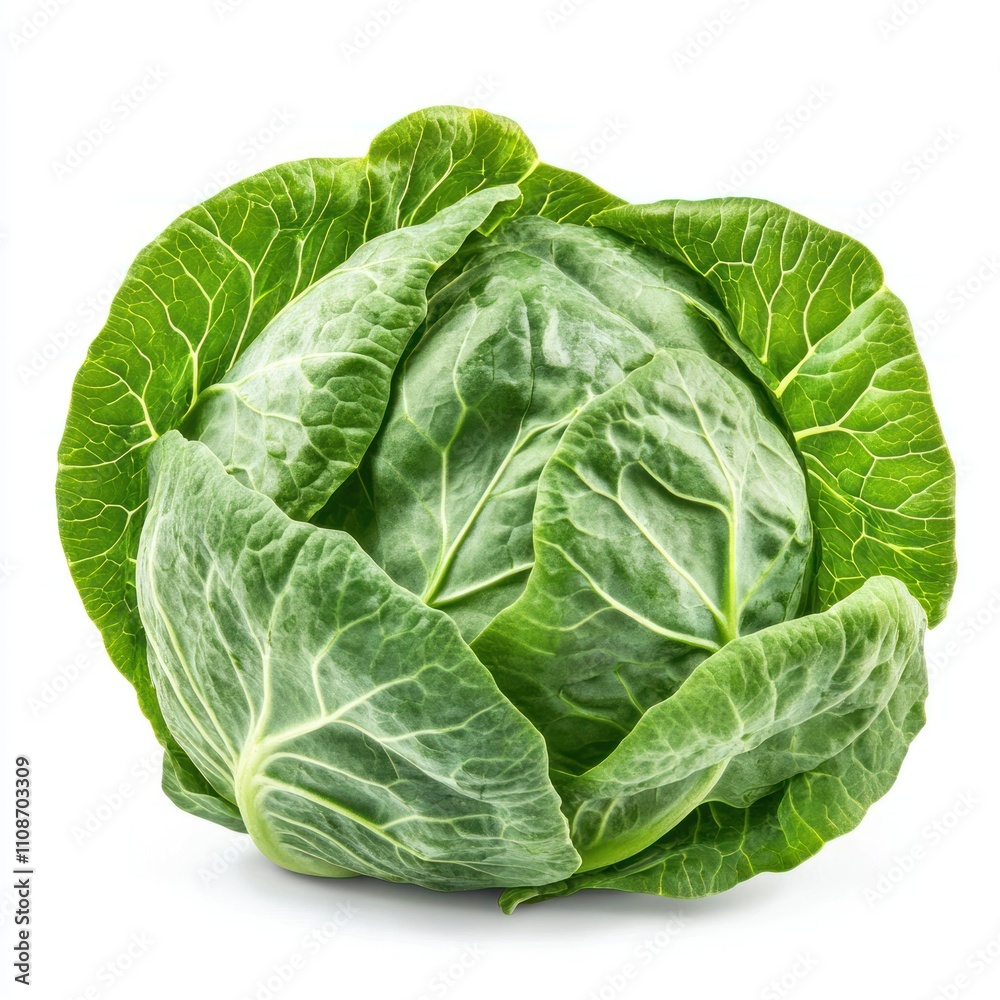 Collard Greens fresh vegetable Isolated on White Background Generative AI Collard Greens fresh vegetable Isolated on White Background Generative AI