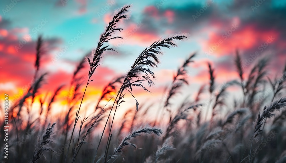 Radiant Sunset Over Golden Grasses: A Serene Field Bathed in Warm Light and Nature's Beauty Radiant Sunset Over Golden Grasses: A Serene Field Bathed in Warm Light and Nature's Beauty