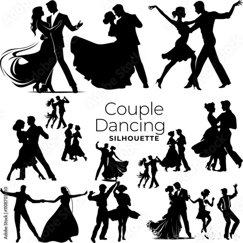 Dancing Couple Silhouettes Collection 