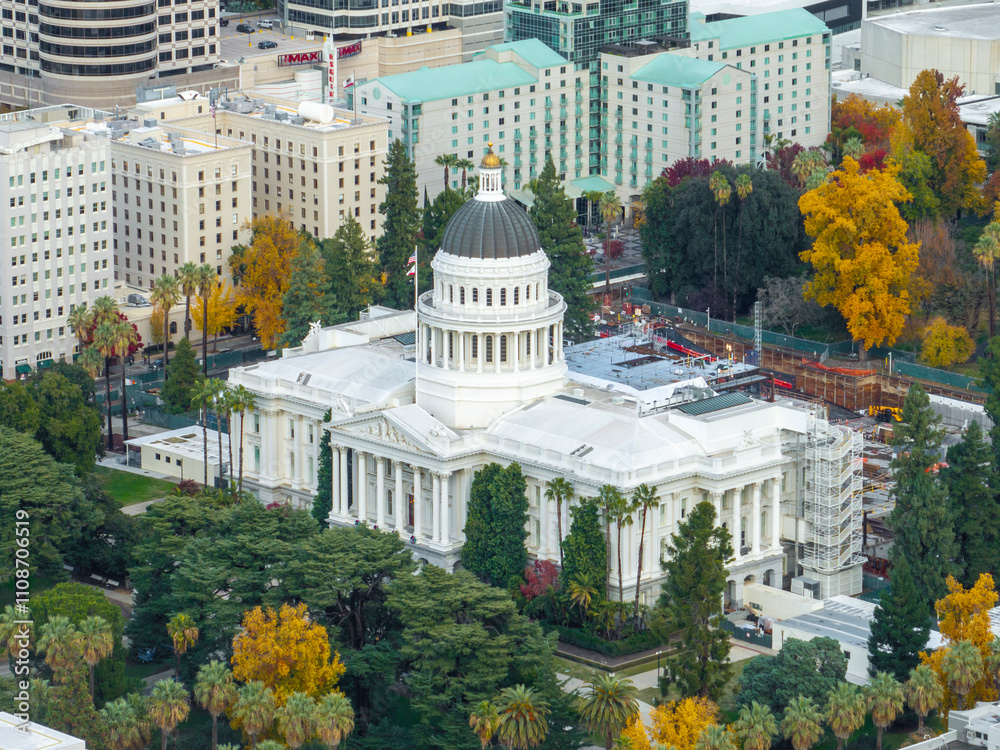 SACRAMENTO , CA, CALI , CALIFORNIA , CAPITAL , STATE , STATE CAPITAL , STATE BUILDING , CITY, DRONE . LAND SCAPE ,