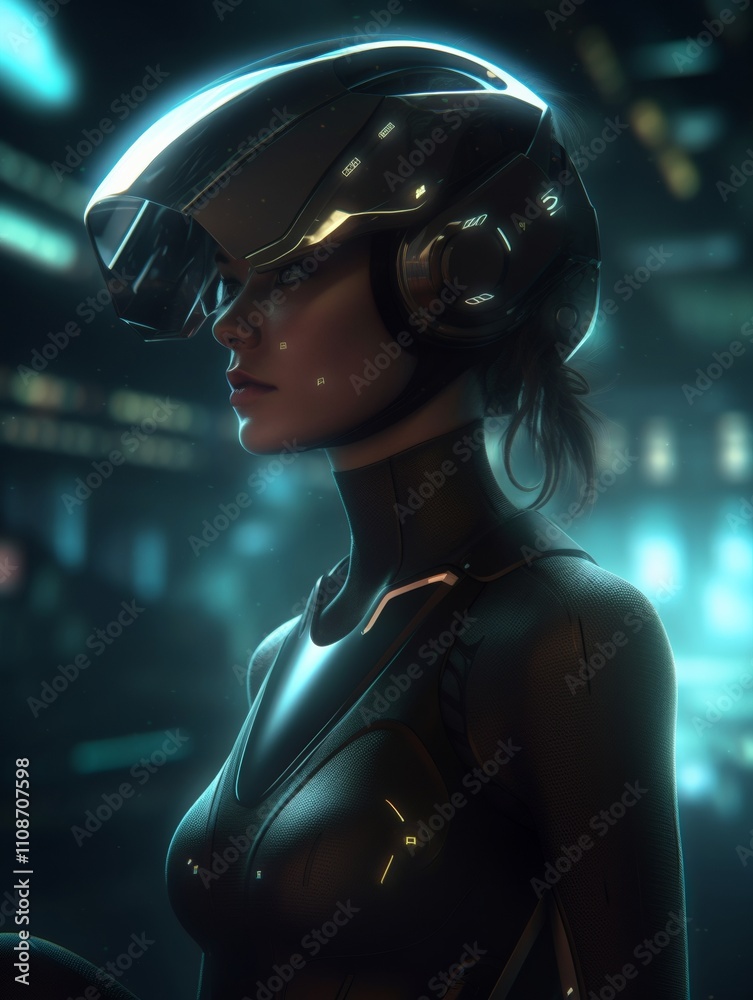 Naklejka premium future futuristic weird space robot