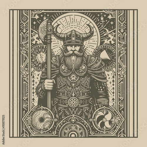 mystical viking tarot tattoo for spiritual art