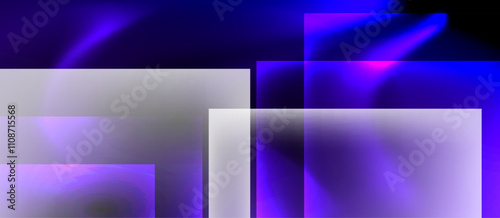 Dark neon colors with glass square shapes