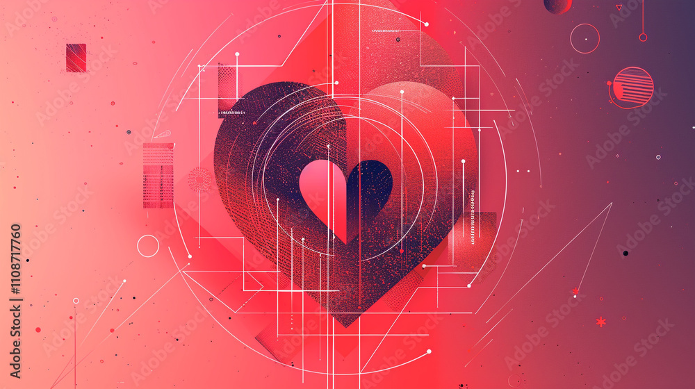 Obraz premium red heart background 