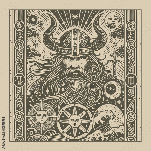 gothic viking ouija tarot playing card tattoo