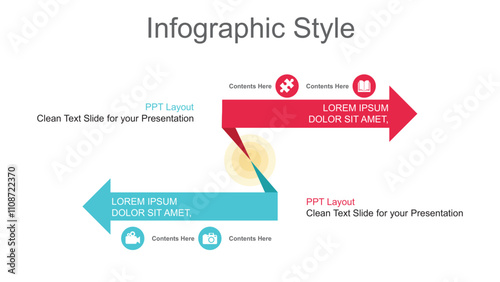 Bothside arrow infograhics