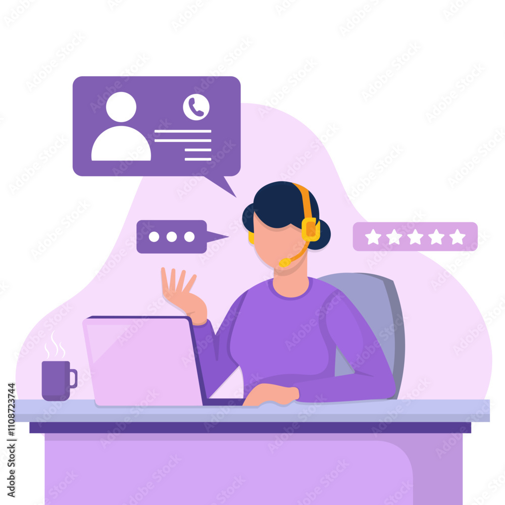 Customer Service Illustration Customer Service Illustration