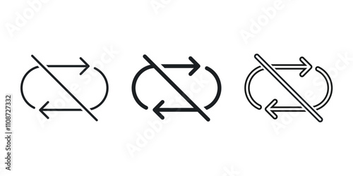 Repeat off icon. Illustration vector