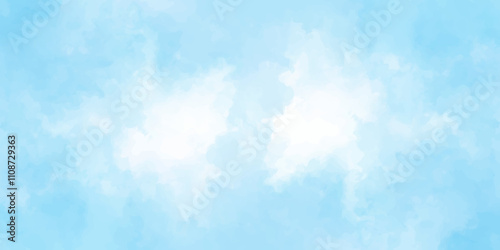 Beautiful sunny sky. tiny clouds. colorful watercolor background. Creative, modern, design, art, pattern, texture. blur, smoky background. Cloudy concept. Vintage style. Hand painted. Soft clouds, sky