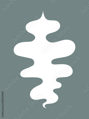 Silhouette of smoke, perfume fragrance perfume, cigarette smoke. Unpleasant odour or stench, toxic smoke and gas in the atmosphere. Upward rising vapour.